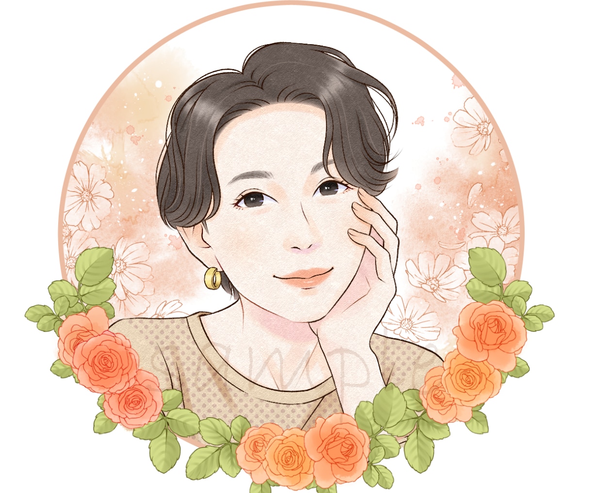 やさしく綺麗な似顔絵を描きます 老若男女OK！丁寧なヒアリングで特別な１枚を作りませんか？ イメージ10