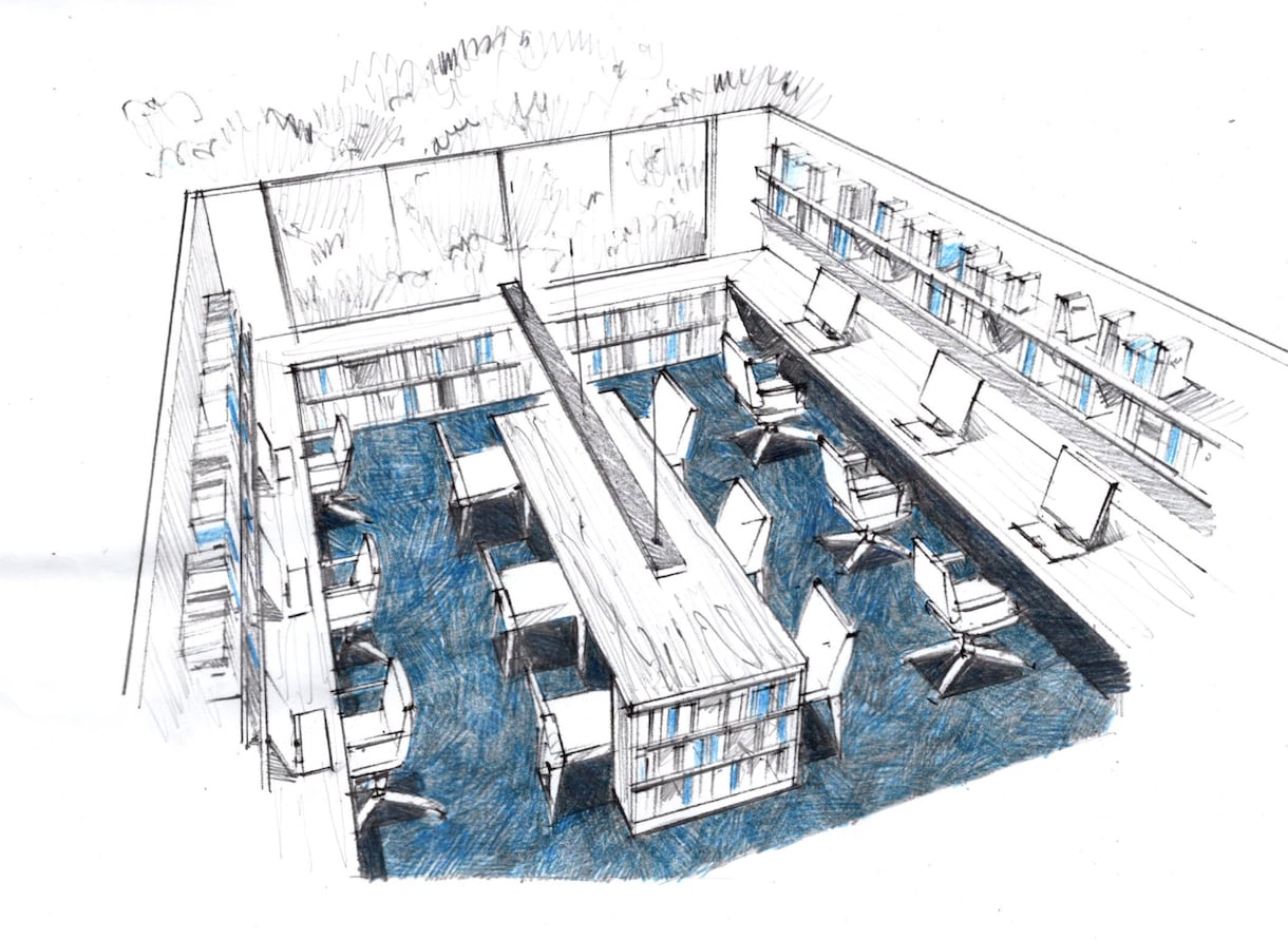 イメージスケッチを制作致します 手描きで建築、インテリア、イベントパースを描きます。 イメージ9