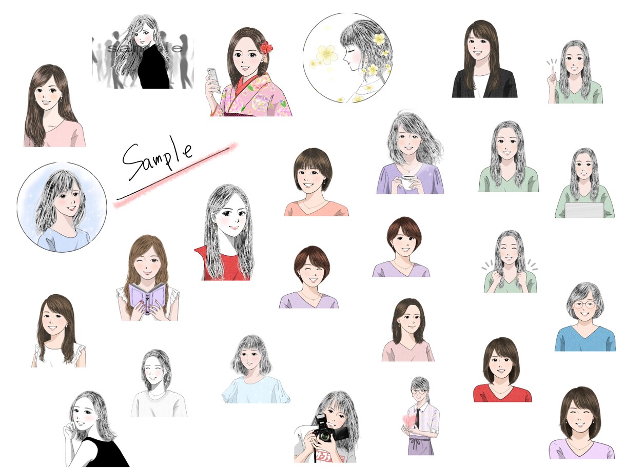 シンプルきれいめ・オトナ女性描きます ※只今リピーター様のみ対応させて頂いております イメージ5