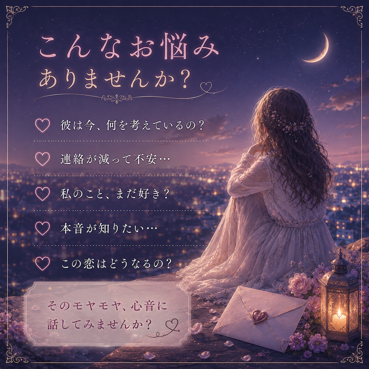 彼の本音♡気になりませんか？お手紙でお届けします 彼が言葉に出来なかった溢れ出す想い、そっと綴ってお渡しします イメージ2