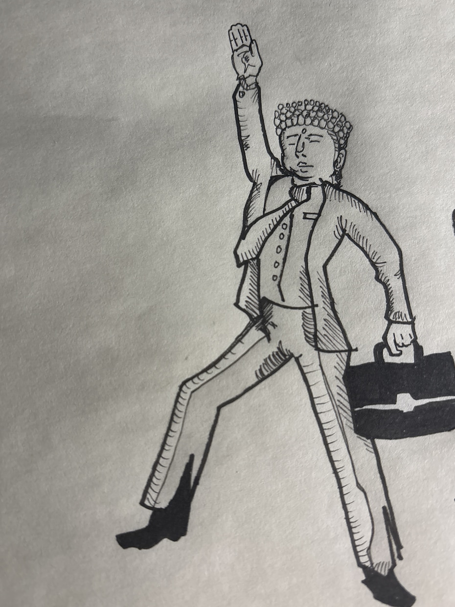 現代社会で働く大仏イラスト描きますます あなたのリクエストで現代に大仏を降臨させます イメージ1
