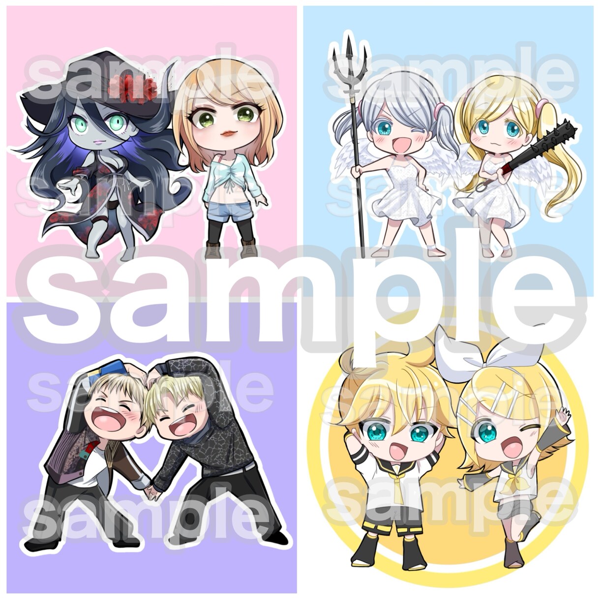 DM必須m(_ _)mかわいいちびキャラ描きます 商用利用可！似顔絵や理想のイメージのミニキャラなど イメージ5