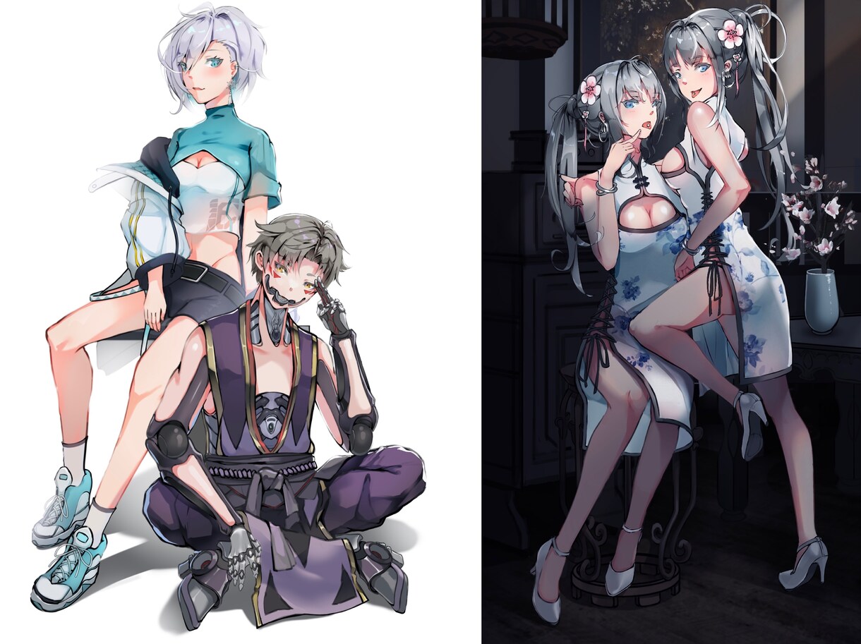 クオリティ高い、好みのイラスト対応します ゲーム内立ち絵、ライトノベル表紙、動画サムネイルなど イメージ2