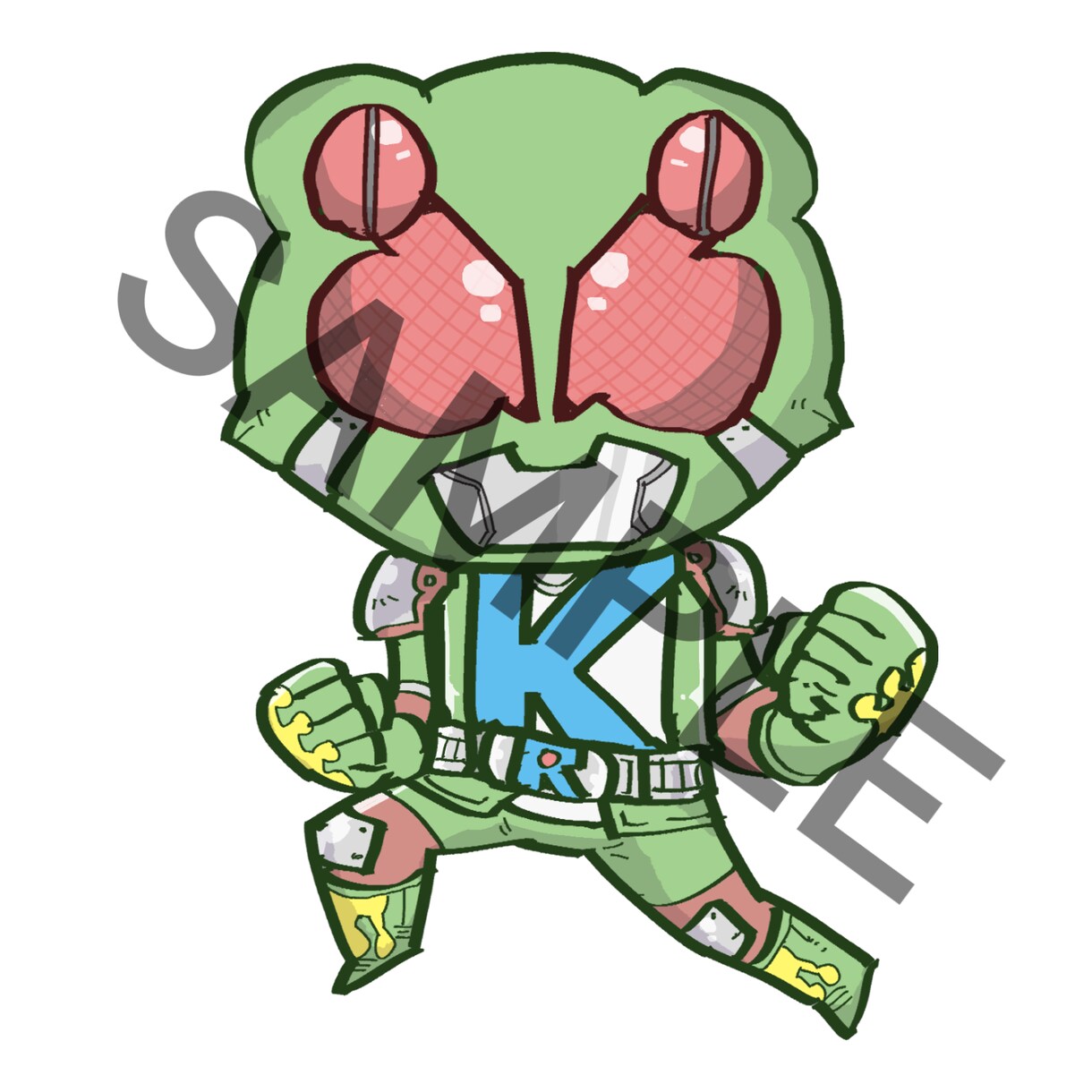 ヒーロー風のキャラクターイラスト作成します 特撮ヒーロー風のキャラクターイラストを作成します イメージ1