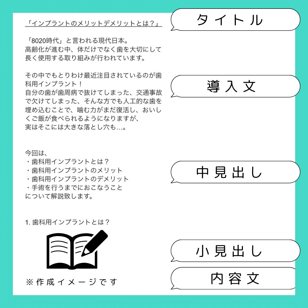 医療・看護・歯科に関する記事を作成します 国家資格保有者が、専門的な視点から記事を作成致します。 イメージ4