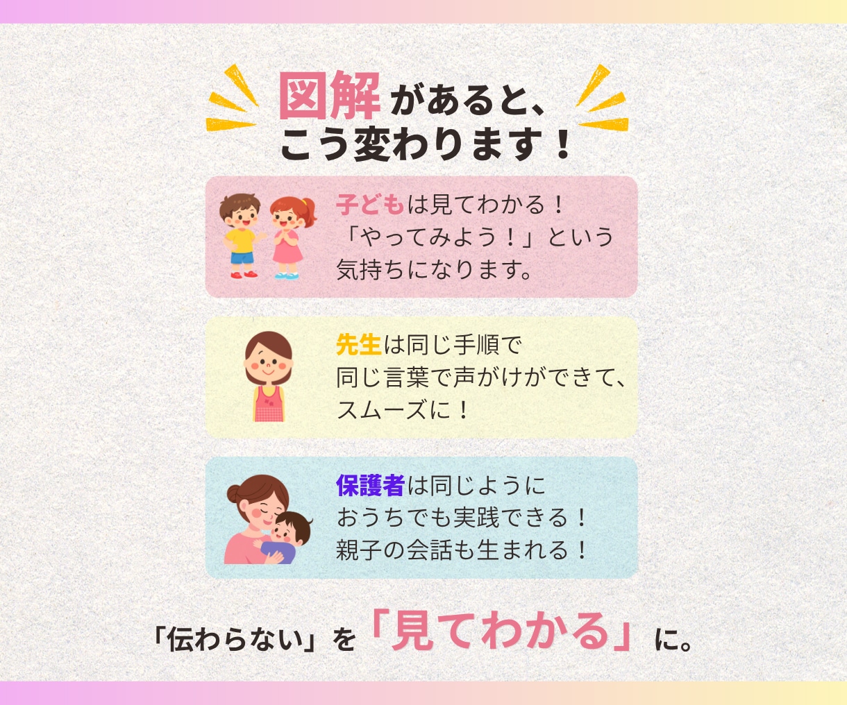 保育園掲示┃見てわかる視覚素材を制作いたします 手描きイラストをもとに、現場・子どもに合った一枚をご提案 イメージ3