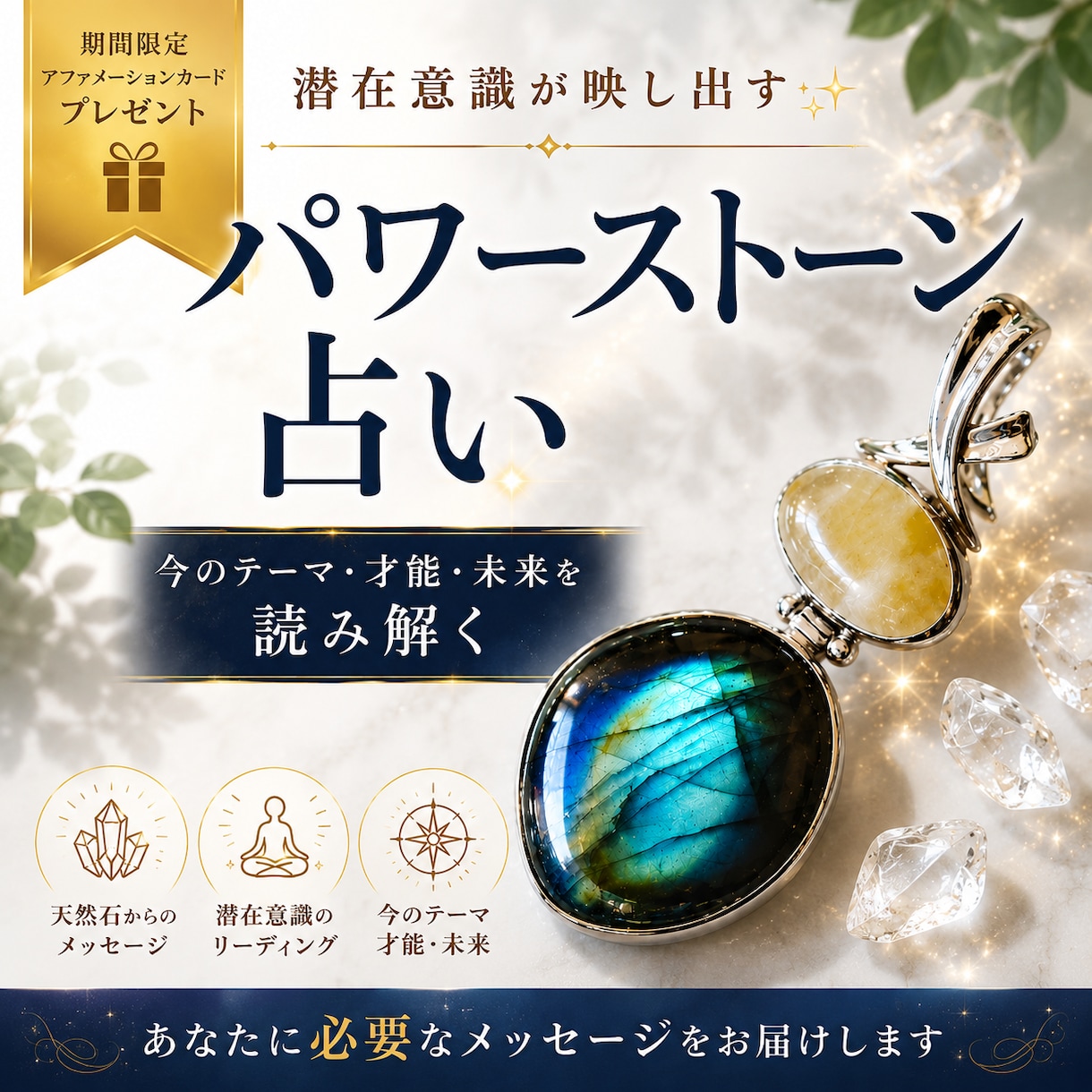 あなたの潜在意識から読み解きます 現れた天然石から今のテーマと未来を読み解きます イメージ1