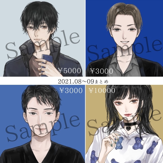 お試し版・シックで静かな厚塗りアイコン絵描きます オリジナル・版権・似顔絵 品質水準はサンプルご確認下さい イメージ2