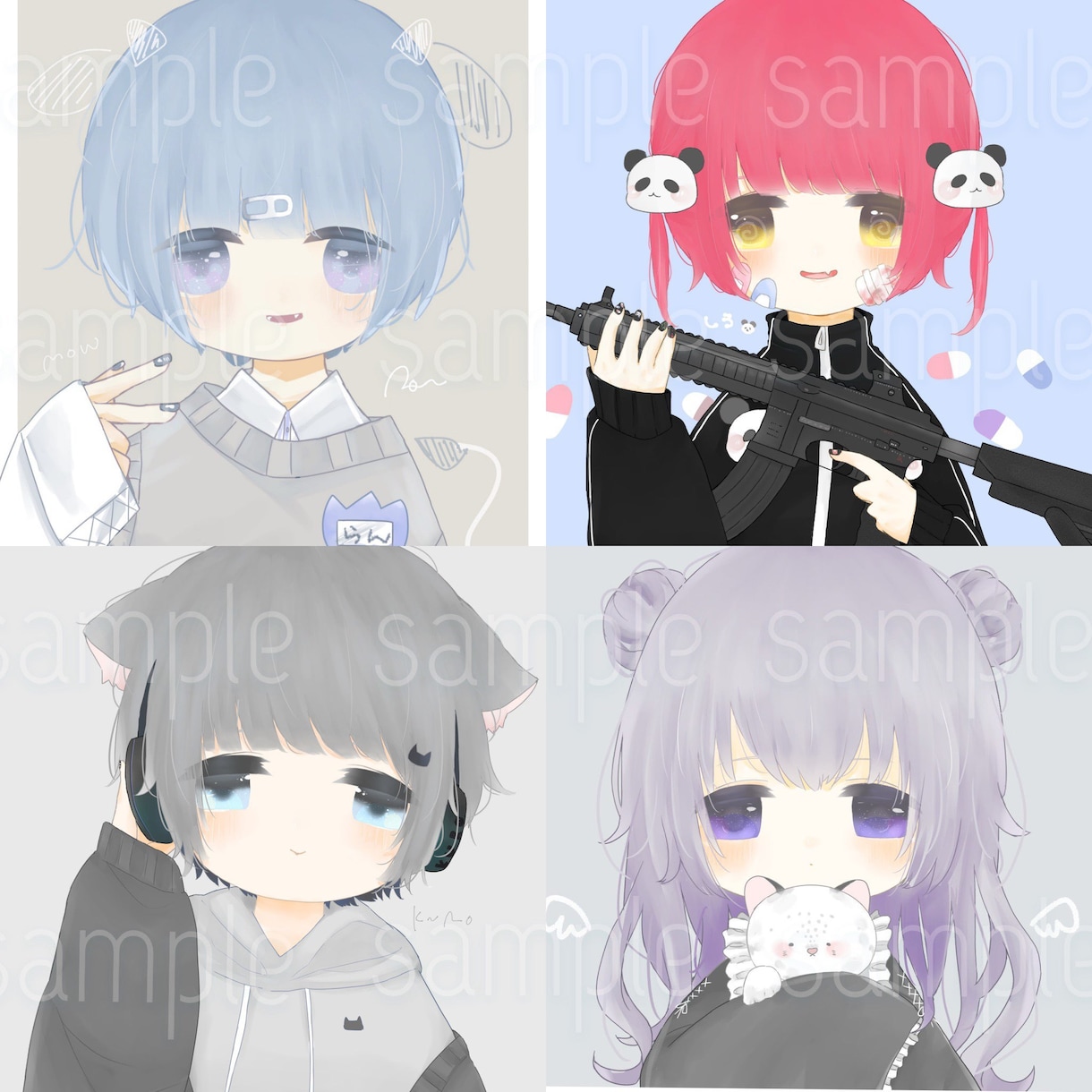 かわいいSNSアイコンお描きします ゆるくて可愛らしいいらすとが得意です₍ . . ₎ა" イメージ1
