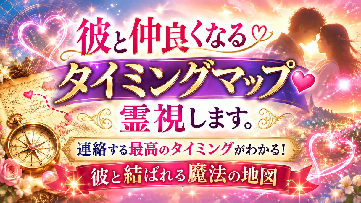 彼と仲良くなるタイミングマップ❤︎霊視します 連絡する最高のタイミングがわかる！彼と結ばれる魔法の地図 イメージ1