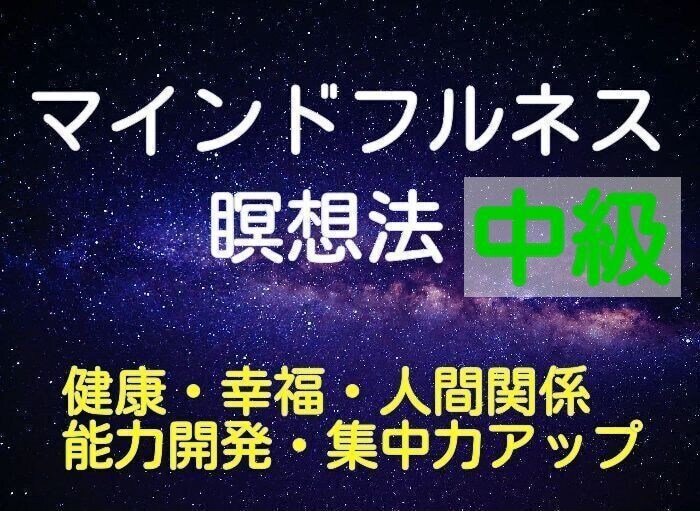 マインドフルネス瞑想「中級コース」教えます 心身のバランスを取り、人生をより充実させるための道 イメージ1