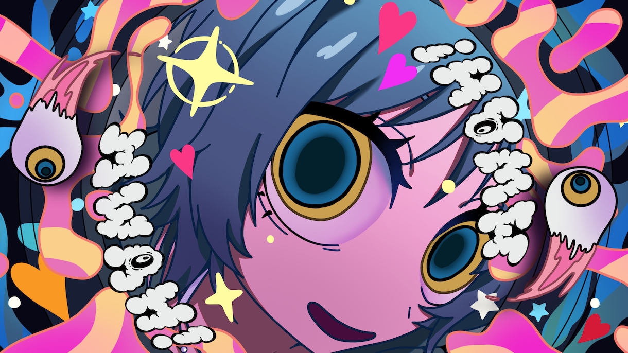 歌ってみた動画用イラスト制作いたします オリジナルキャラクターで歌ってみた動画のイラストを制作します イメージ1