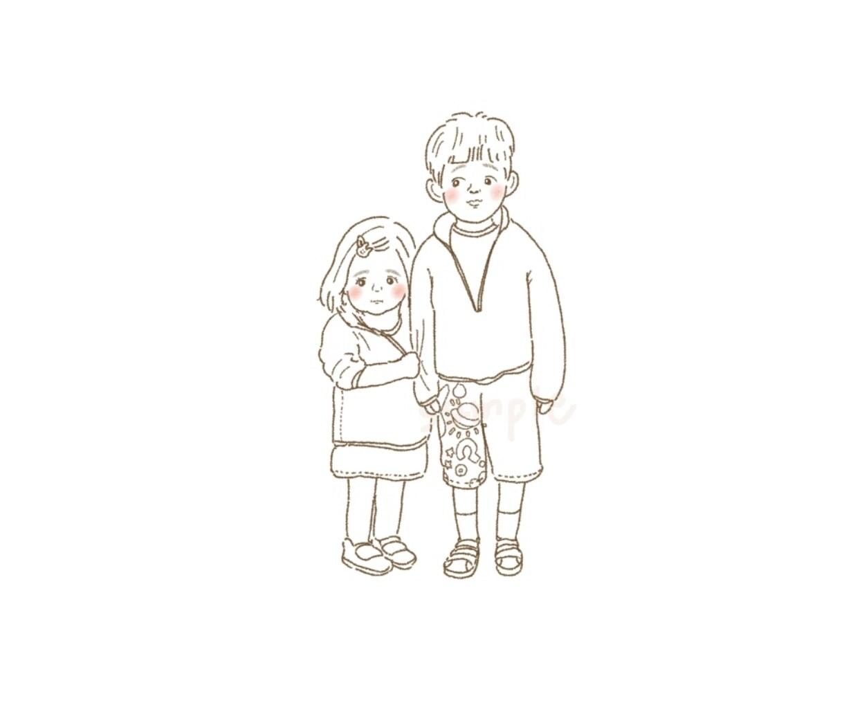 お写真から線画で似顔絵をお描きします 24時間以内にお返事致します◎ イメージ10