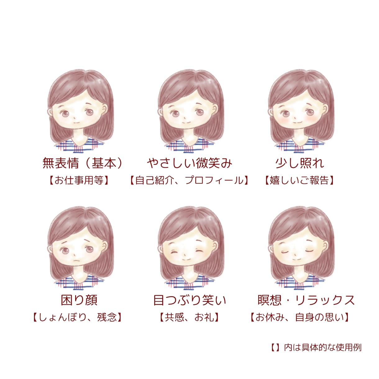 やさしい雰囲気の線画アイコンイラストを作成します 用途別6種セット｜SNS・ブログに使いやすいアイコンです イメージ2