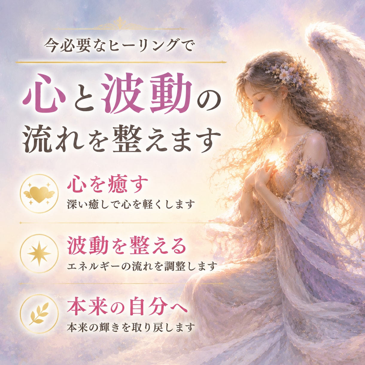 今必要なヒーリングで心と波動の流れを整えます 今のあなたをサポートする癒しの力 イメージ2