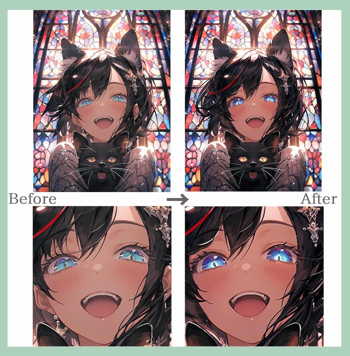 プロがAIイラストを加筆修正＆魅力的にします (イラコン優秀賞の実績あり！)プロが修正・加筆致します イメージ3