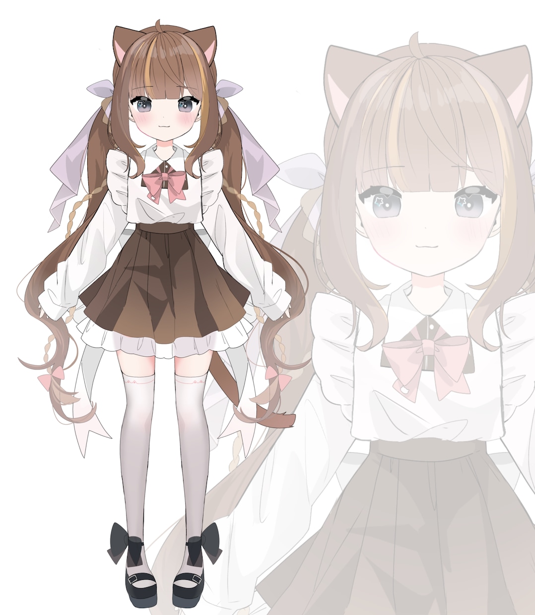 Vtuber様向けのパーツ分けイラストを作成します キービジュアル＆三面図を無料でお付けします！ イメージ1