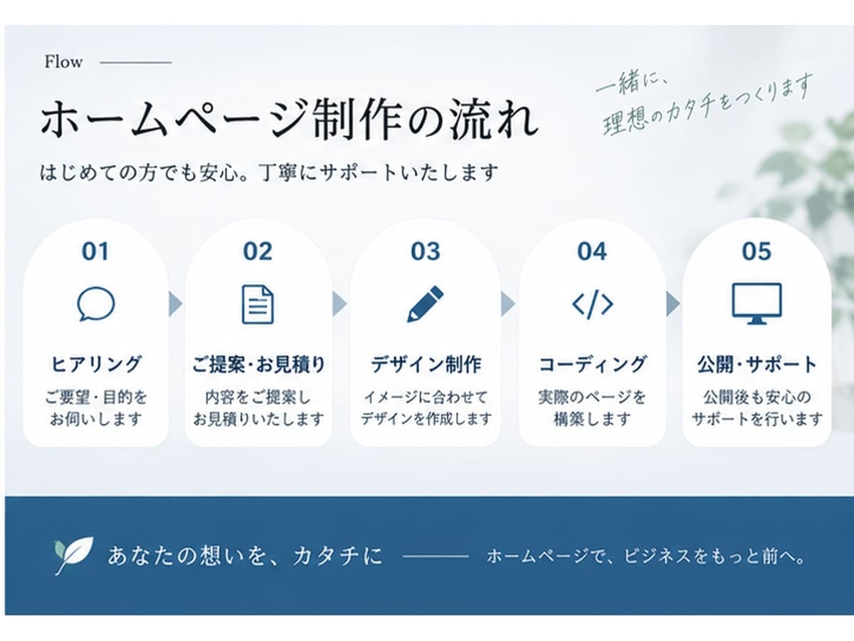 初めての方も安心！スマホ対応HPを制作します 初めての方も安心！ご相談から丁寧に対応します イメージ4