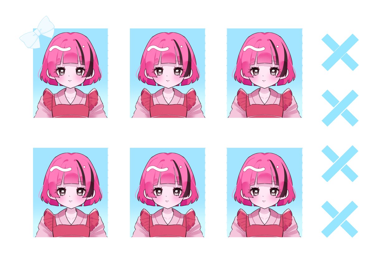 証明写真風イラスト作成いたします あなたのキャラクターのお写真撮らせてください♪ イメージ5