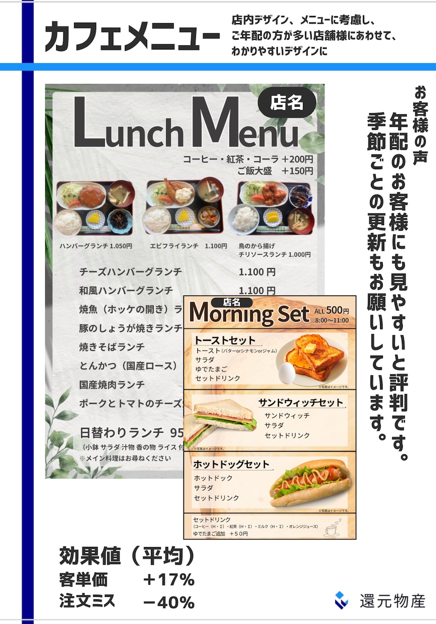 売上直結！販促POPやメニュー表を作成します！ます 客単価UP・即日・多言語対応・必要な時に必要な分だけ発注OK イメージ2