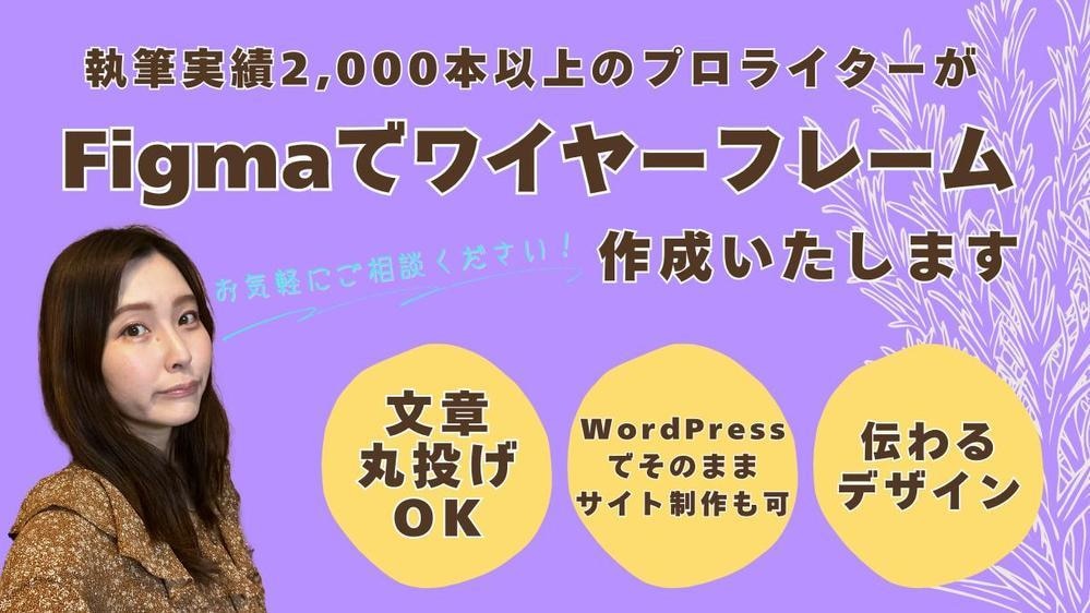 Figmaでワイヤーフレームを作成します 売れるランディングページが作りたいけれど、文章が書けない方へ イメージ1