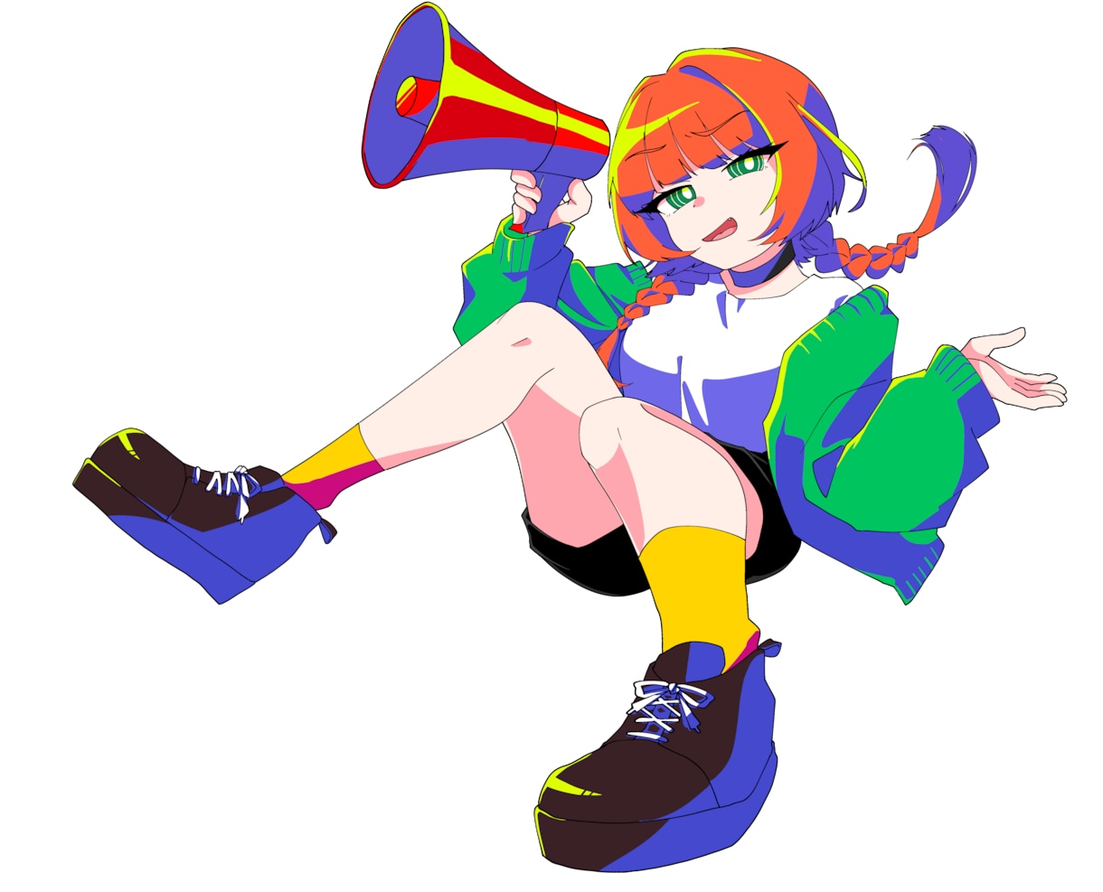 アニメ塗りのキャラクターイラスト作成します 活動用のキービジュアルやアクリルスタンドに！ イメージ1