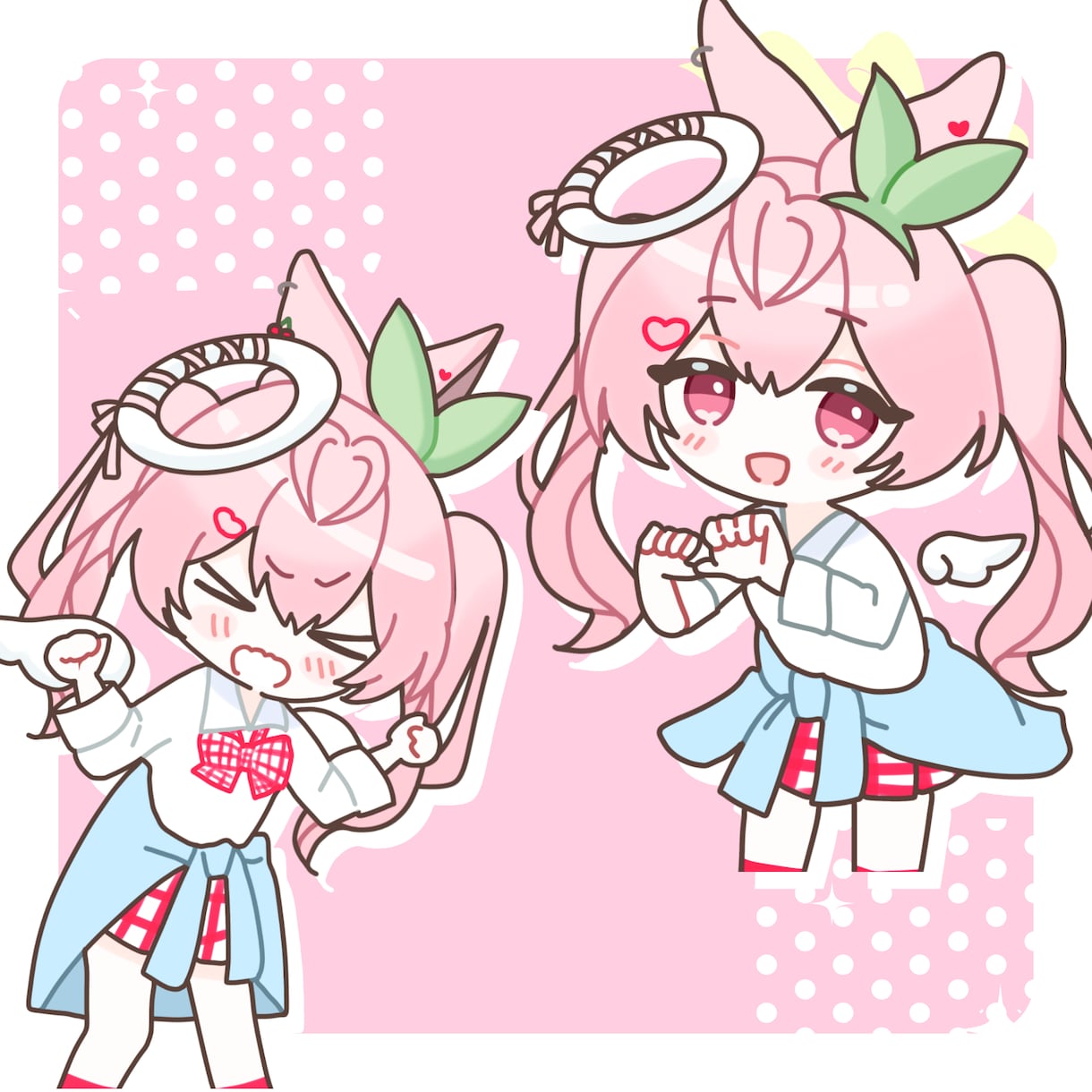 萌え系かわいい系♥ミニキャライラスト描きます 使用用途多数♥配信活動やグッズ・推しへのプレゼントにも！ イメージ4