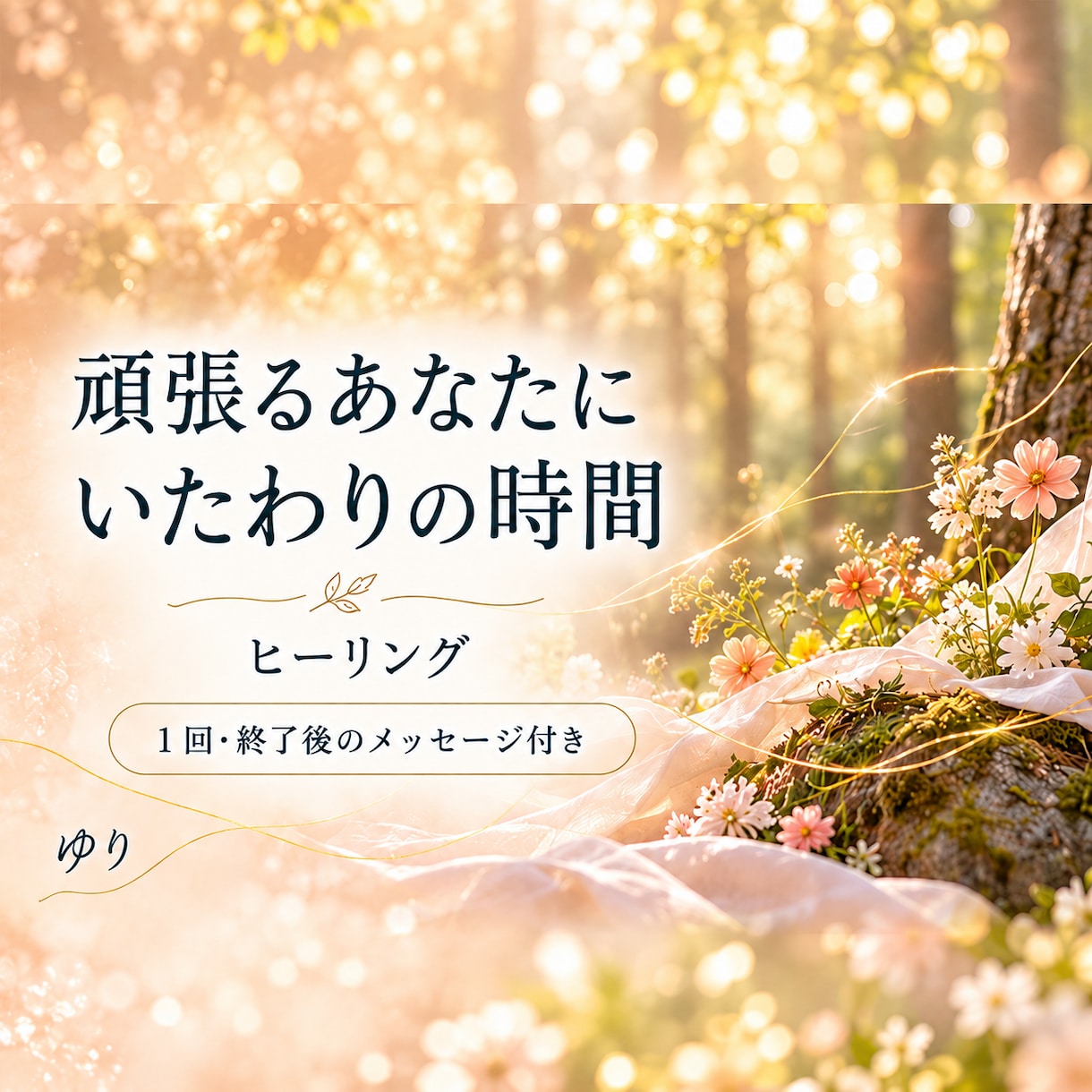 自分をいたわる癒しのヒーリングをお届けします 頑張る毎日にひと息｜１回・終了後のメッセージ付き イメージ1