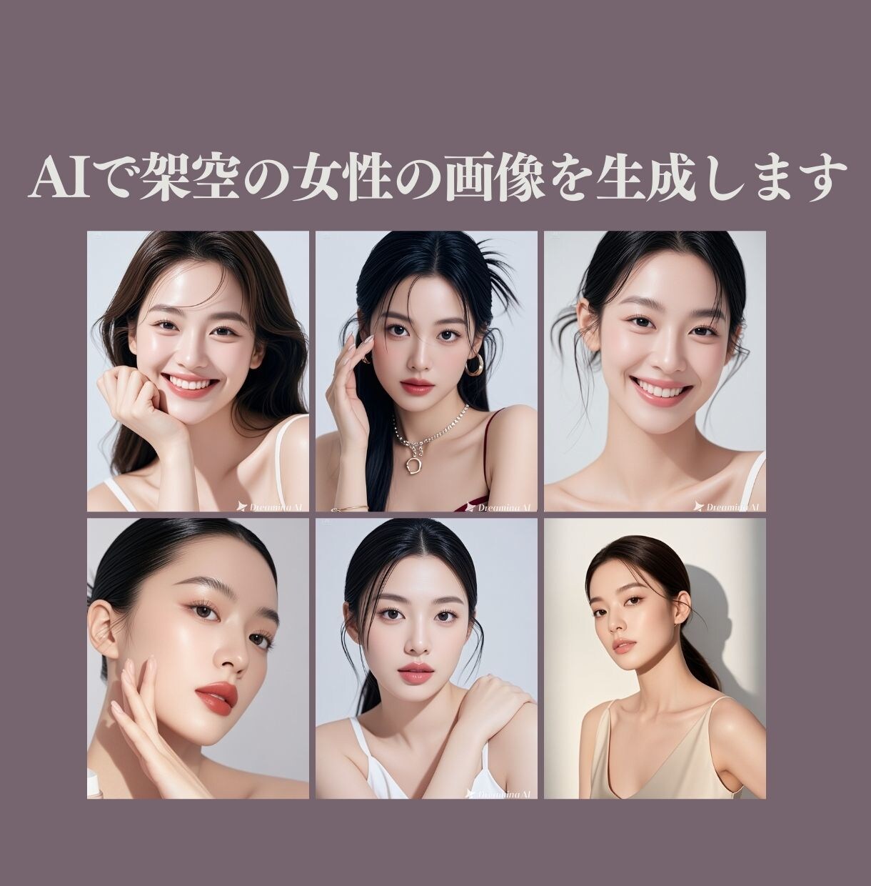 AIで架空の女性モデルの宣材素材を生成します カジュアル、ビジネス、フォーマル、ファッション、スポーツなど イメージ1