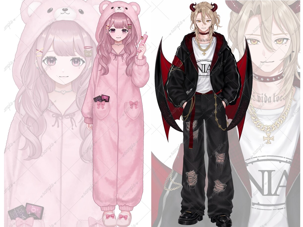 IRIAM / 立ち絵制作致します IRIAM等で使用できる立ち絵の制作、キャラデザを承ります！ イメージ2