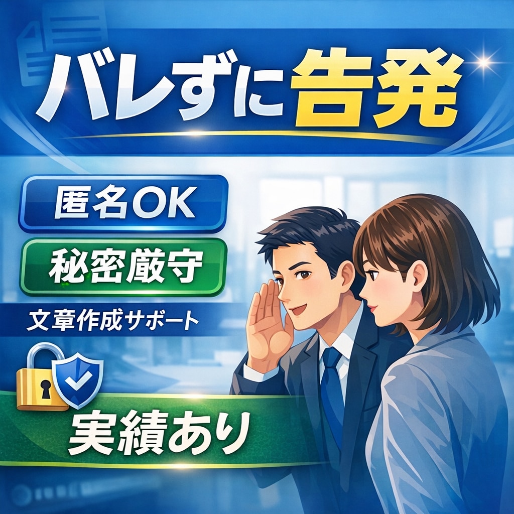 内部告発・パワハラ証拠整理＋文章作成します 【身元特定防止】匿名告発・苦情手紙を第三者が代理投函します。 イメージ1