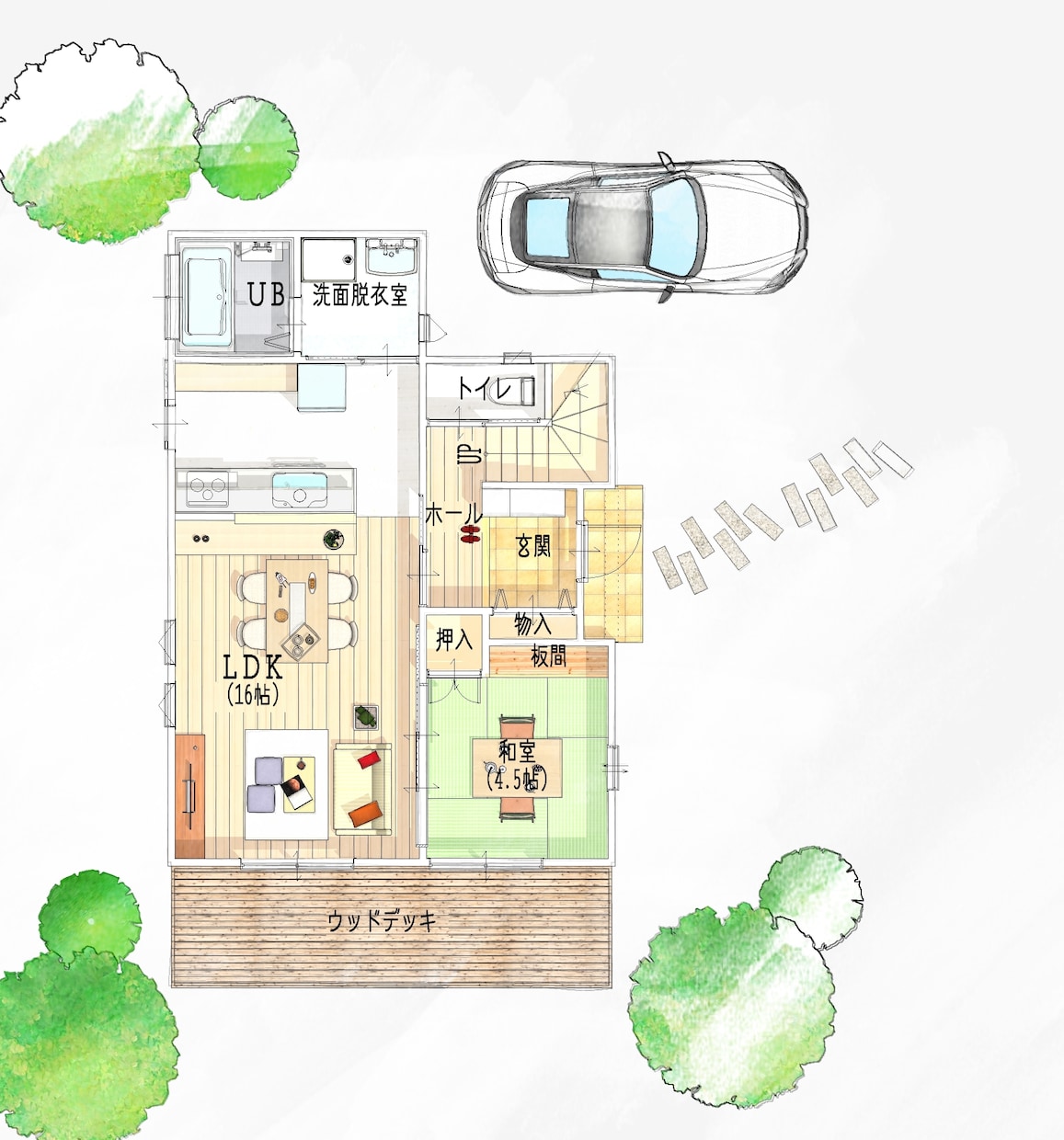 戸建て住宅の間取り図を手書き風にトレースします 建築CAD使用できれいに仕上げます。 イメージ3