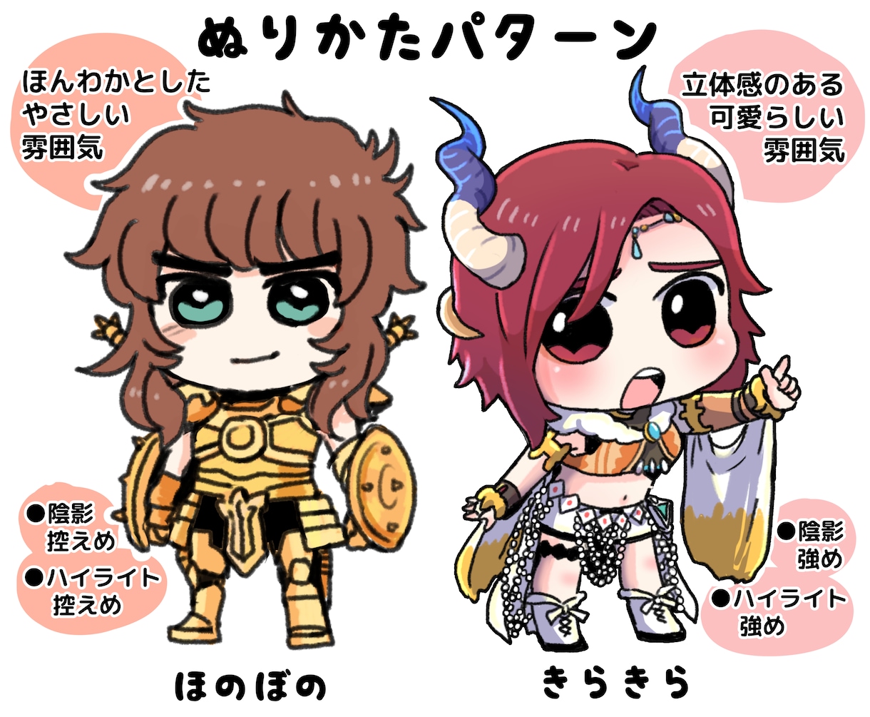 むにゅっとポップで可愛いデフォルメ・SD描きます 全身デフォルメ、アイコン、動画用、グッズ用、基本料金で商用可 イメージ2