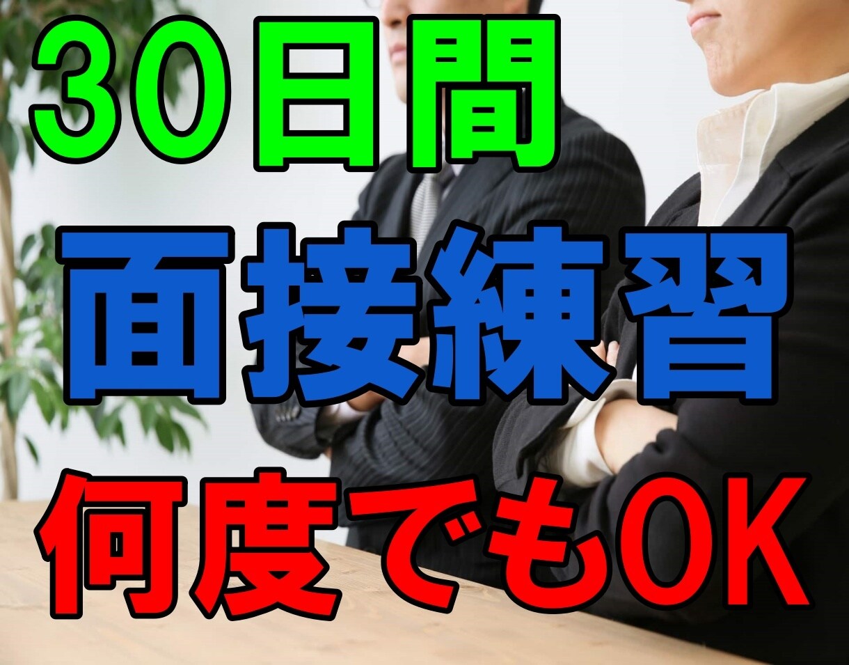 1か月間何度でもOK！模擬面接実施します 【好評価多数！】大手企業元人事が面接についてアドバイス！ イメージ1