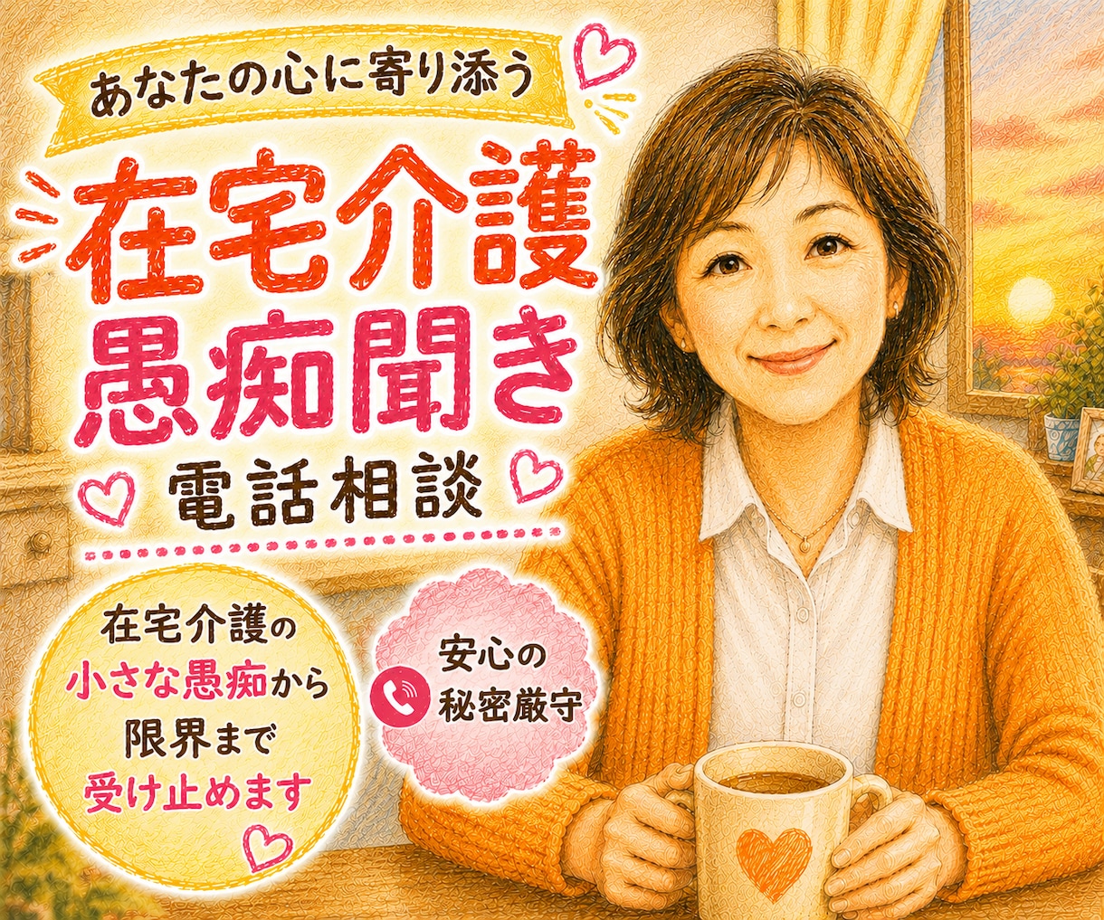 1分～OK!介護の疲れや限界◆看護師が愚痴聞きます １人で抱え込まないで、20年間在宅介護を経験した私にお話して イメージ2