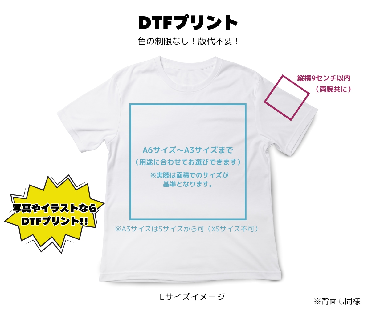 オリジナルTシャツを制作いたします シルクスクリーンプリント、DTFプリントお選びいただけます。 イメージ7