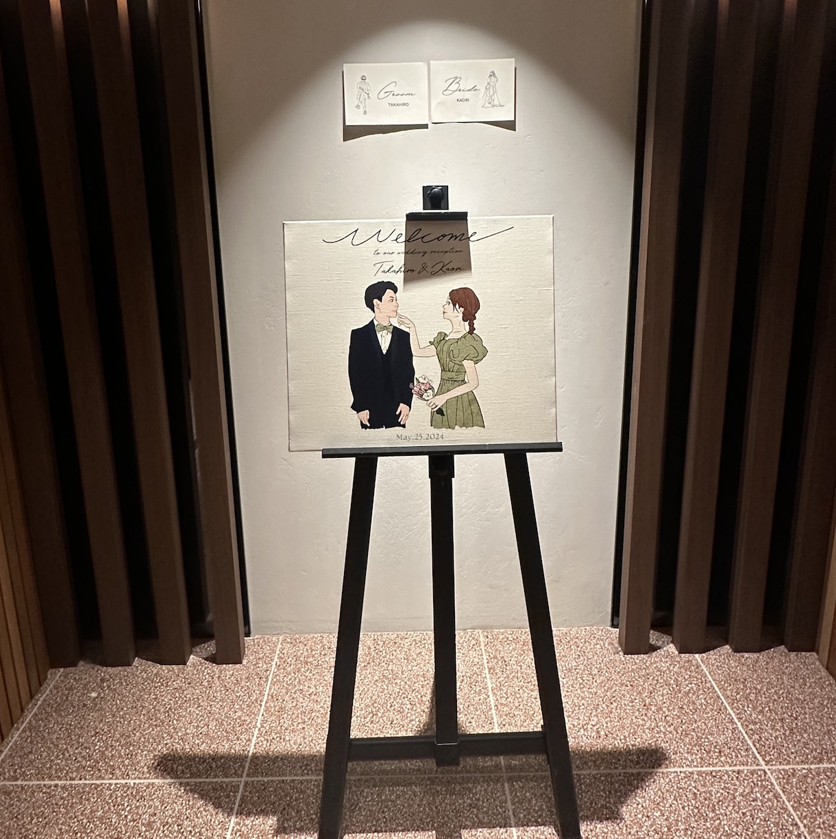 似顔絵風ウェルカムボードイラストを作成します 人生一度きりの晴れ舞台を最高のイラストで祝福します！ イメージ2