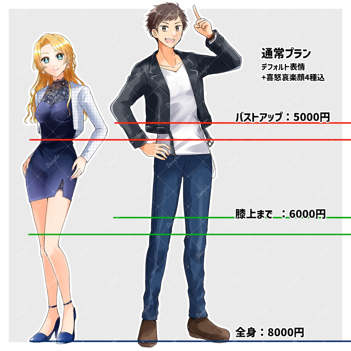 TRPG・フリーゲーム用立ち絵を制作します 基本バストアップ、オプションで全身にも対応します イメージ2