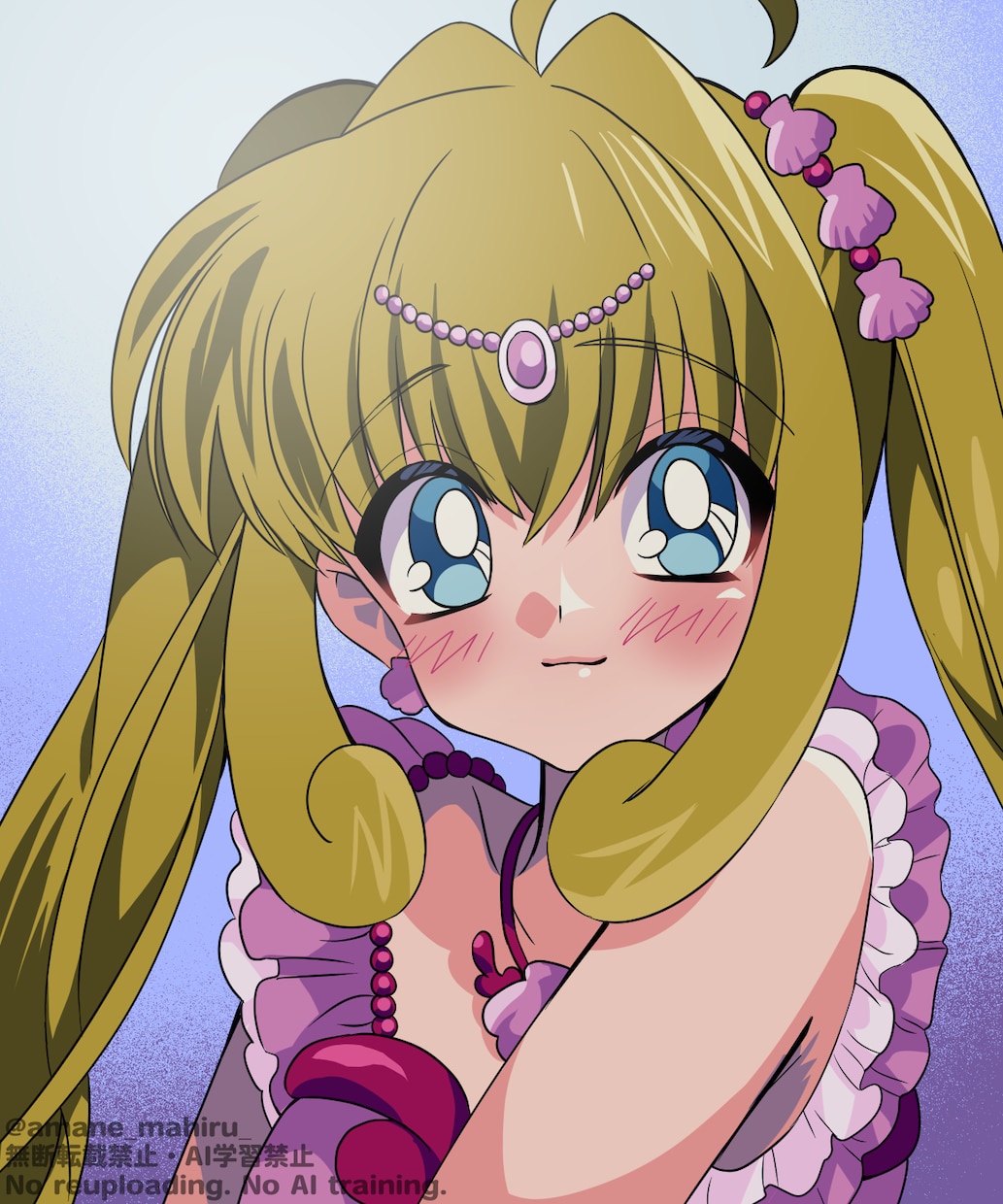 平成レトロな可愛いイラスト描きます アニメ塗りで懐かしさのある絵柄！ イメージ1