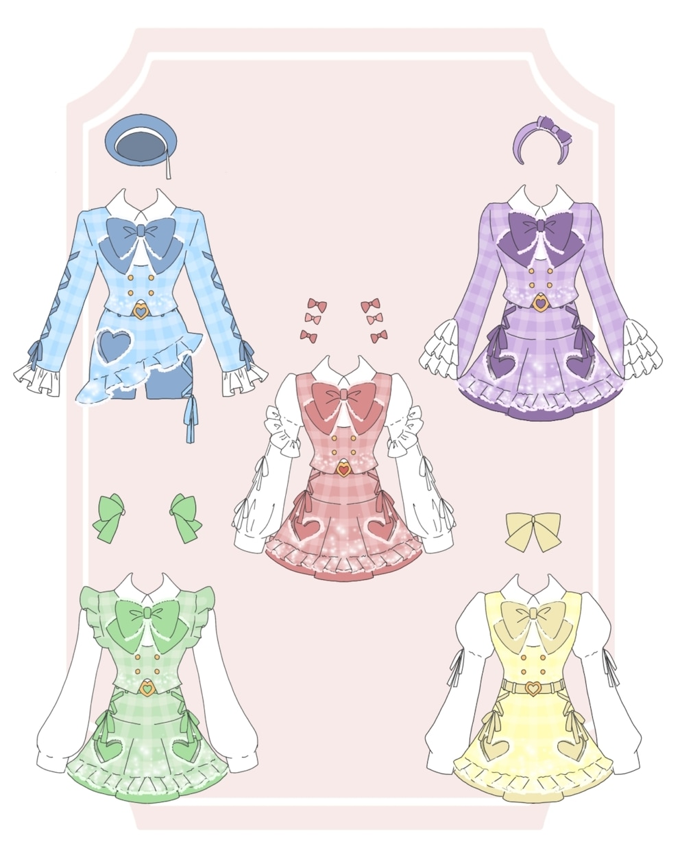 衣装デザインを描きます キャラクター/アイドル/舞台/コンセプトカフェなど イメージ3