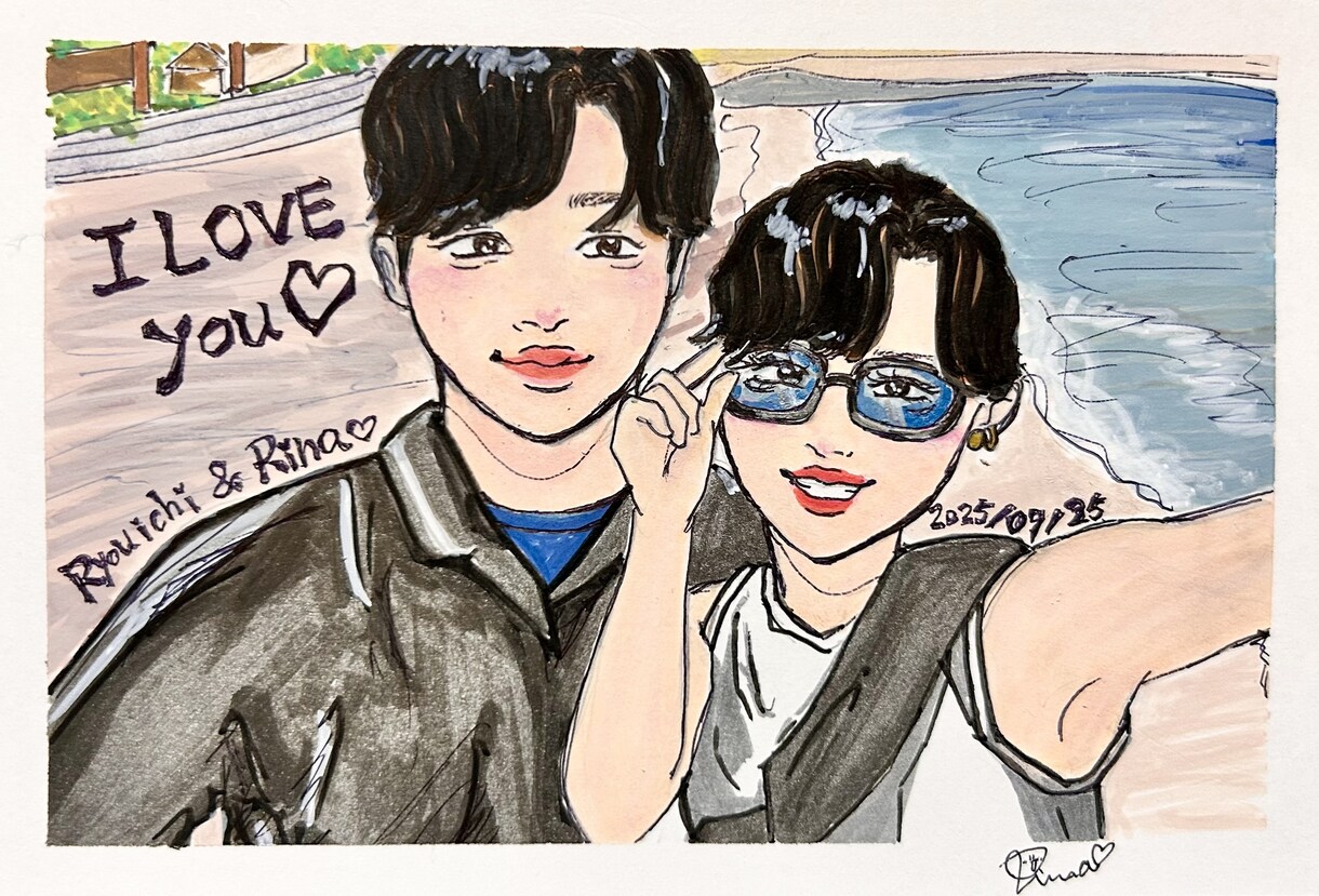 2人だけの“星読みラブレター”×似顔絵　描きます 占星術×似顔絵×手紙／カップル、夫婦、記念日、プレゼントに！ イメージ6