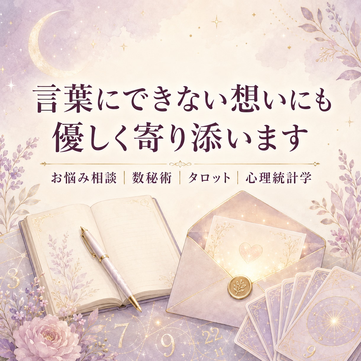 ひとりで抱えているお悩みを優しくお聴きします あなたの想いを文章で受け止め、心を整えるお手伝いをします イメージ1