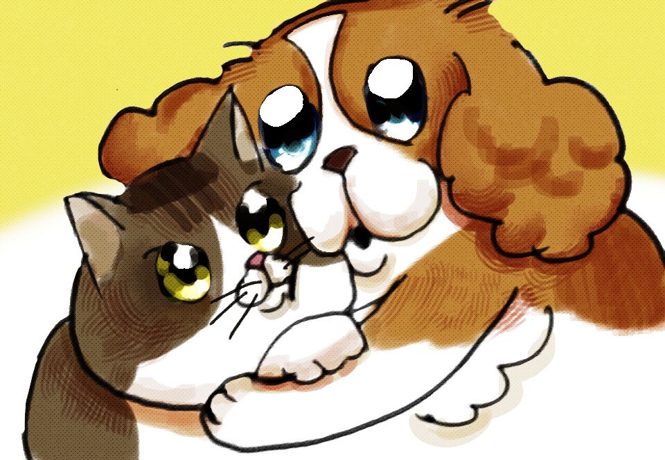 ぽてぽてした動物のイラストを描きます おっきな瞳でちょっとシュールな似顔絵 イメージ2