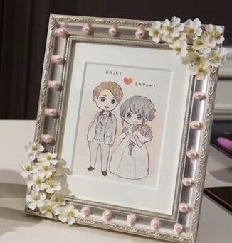 結婚式・カップル記念用イラスト描きます 加工等OK！ウェルカムボードなどに使える似顔絵イラスト イメージ1