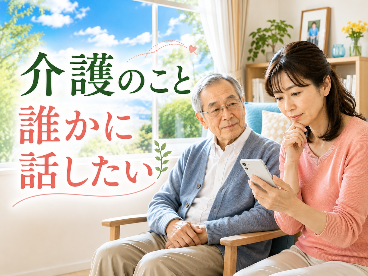 介護や看病をする方の悩み・不安・愚痴をお聞きします 助けを求めたいのに…相談先が見つからないあなたへ寄り添います イメージ1