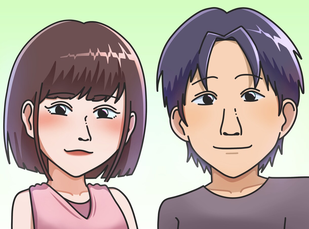 シンプルでその人らしい似顔絵を届けます 自然で好印象な似顔絵に仕上げます イメージ1