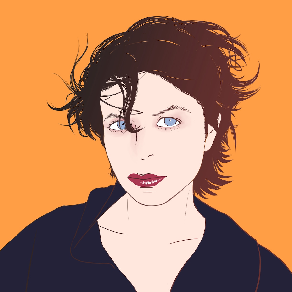 おしゃれな線画の似顔絵イラスト書きます SNSアイコン、ウェルカムボード、オリジナルグッズなど イメージ10