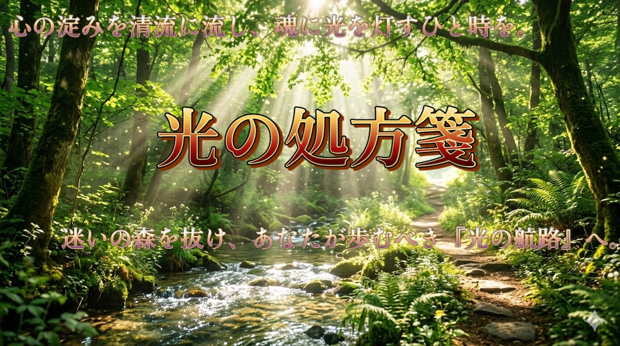 魂の重荷を下ろす【光の処方箋】調律します 澱んだ周波数を精密スキャン。本来の輝きを取り戻す聖域の鑑定☆ イメージ1