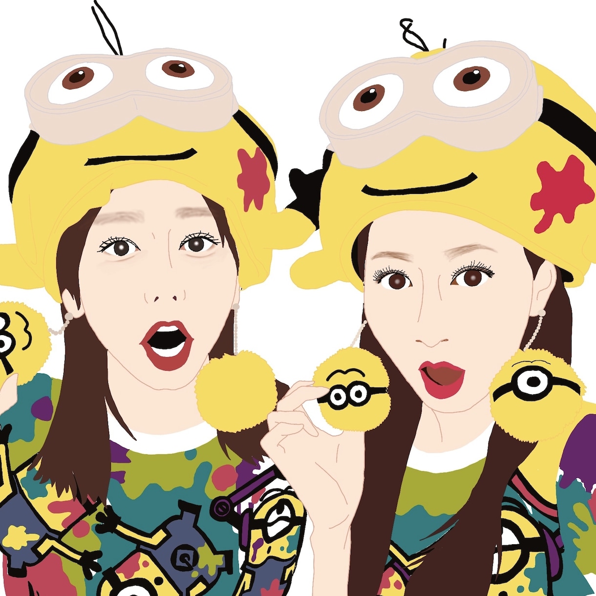 色紙やSNS用にも♡可愛く、美しく似顔絵描きます お写真そのまま似顔絵にします❁﻿2名まで1000円 イメージ4