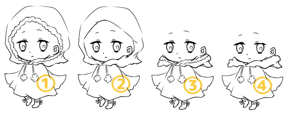 ポンチョ姿のあなたをデフォルメで描きます SNSやブログなどで使うアイコンをお描きします イメージ2